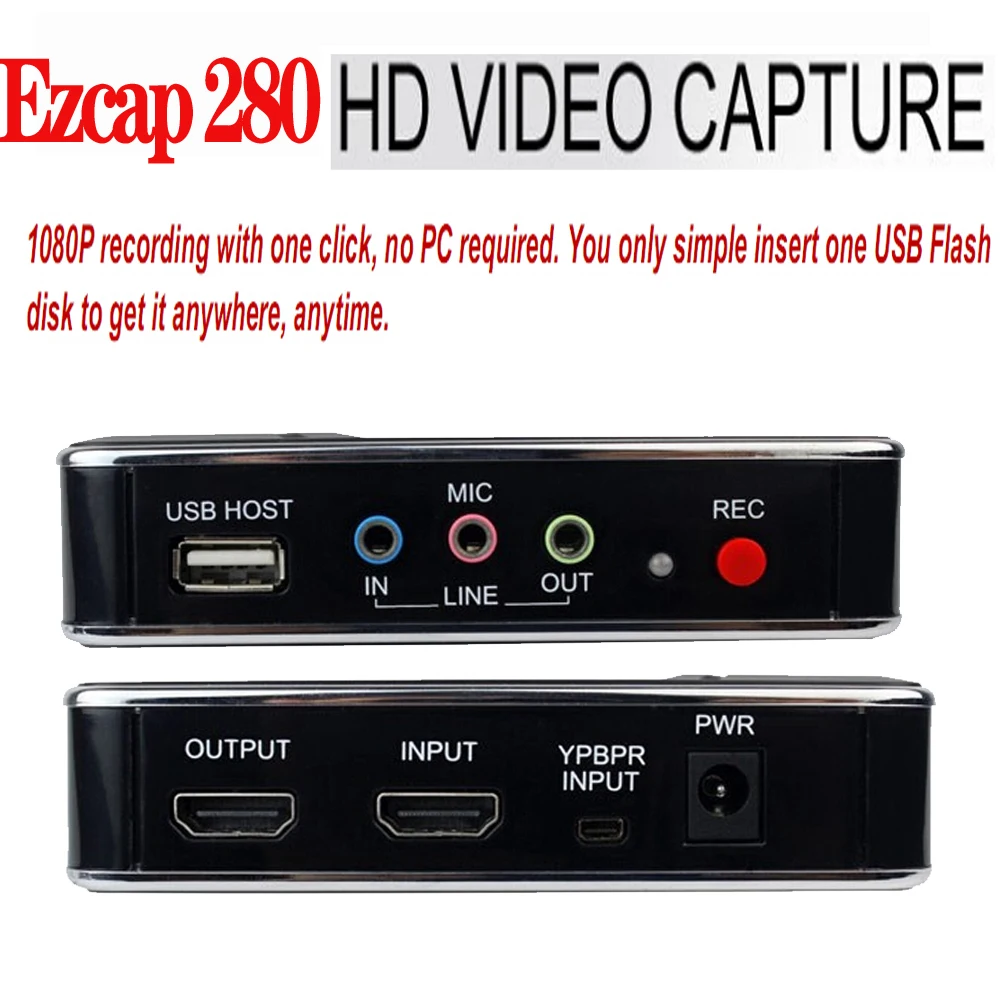 Цифровой преобразователь Ezcap280 VHS в аналоговый видеорегистратор AV захват видео