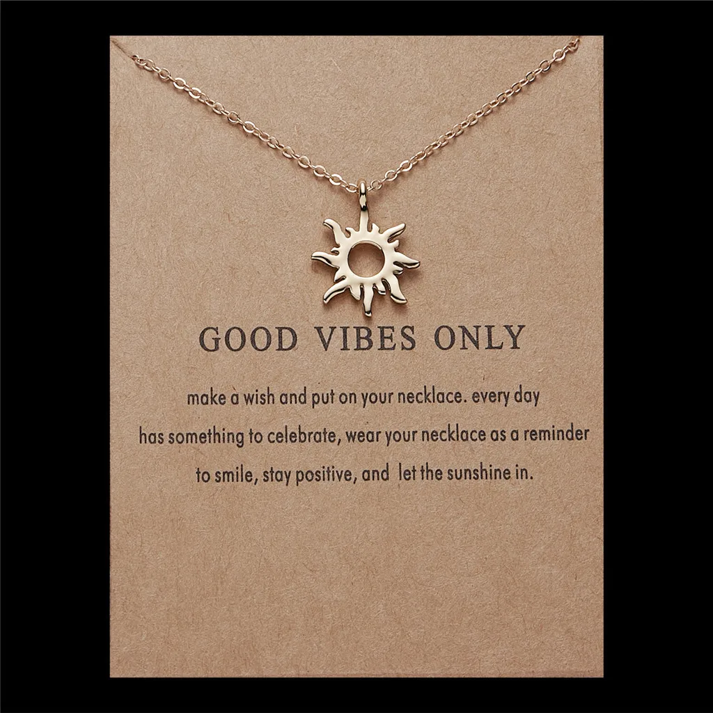 

Sun Pendant Short fashion Necklace Alloy Clavicle Chain Female sun shaped thin neck chain daily dating weddingfor Women Fashion