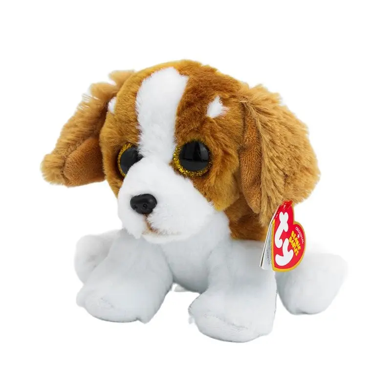 

15CM Ty Beanie Beagles Glittery Big Eyes Brown Dog with Big Ears Kawaii Soft Stuffed Plush Animal Doll Kids Toys Birthday Gifts