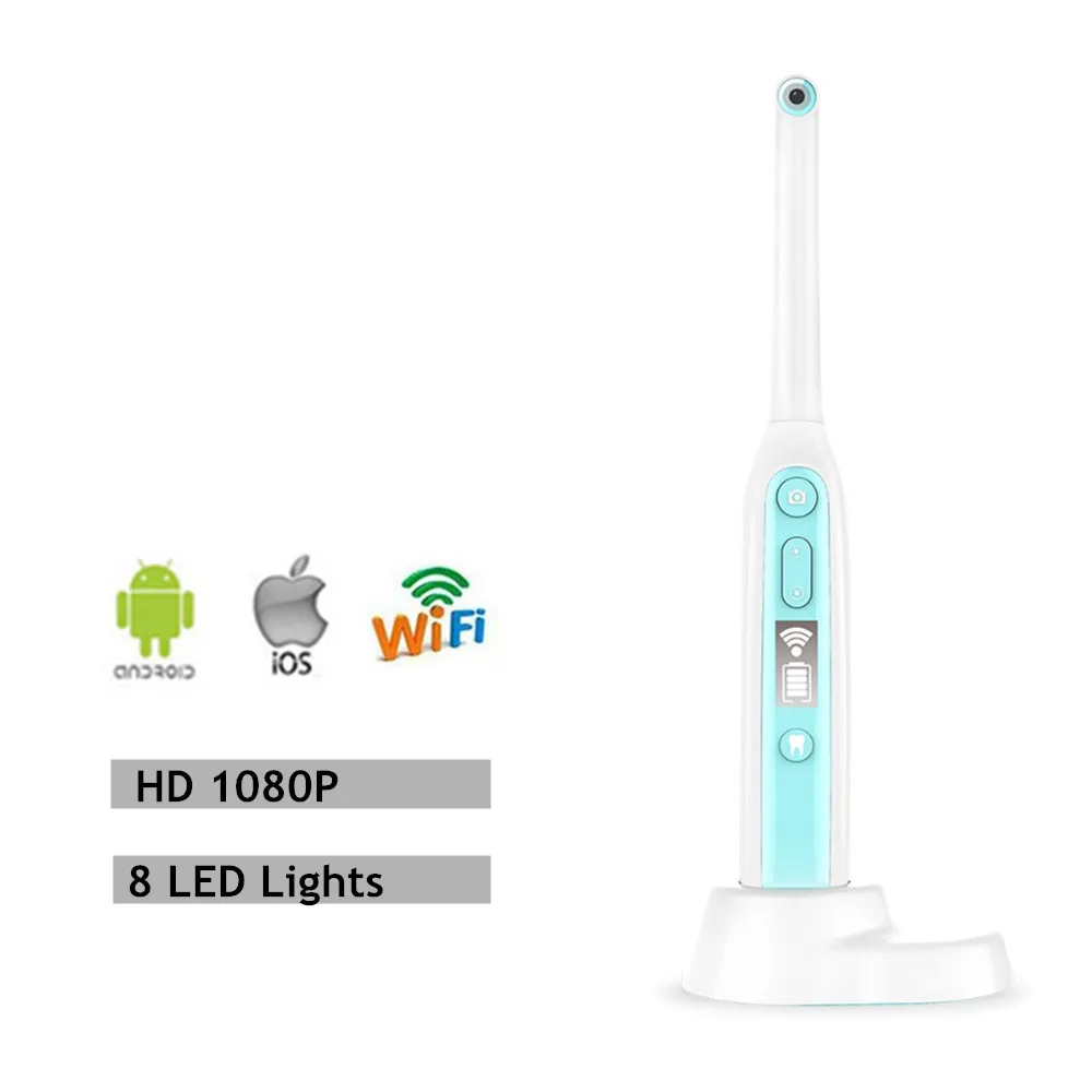 Wi Fi USB Intra Oral Dental Wireless Intraoral Camera Dentist Device 8 Светодиодный светильник в режиме реального времени для видеосъемки