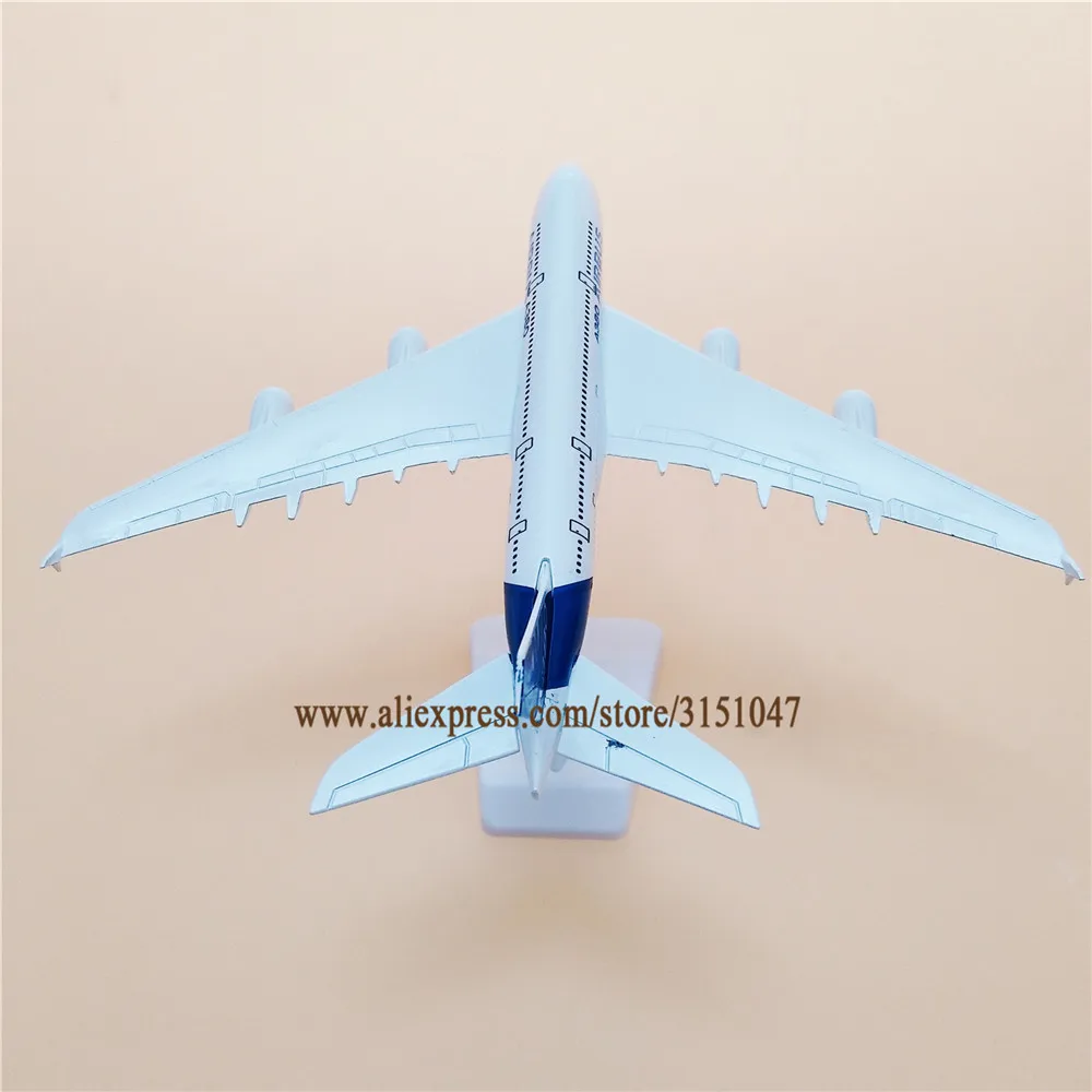 20 см воздушный прототип Airbus 380 A380 Airlines модель самолета из сплава металла литья под