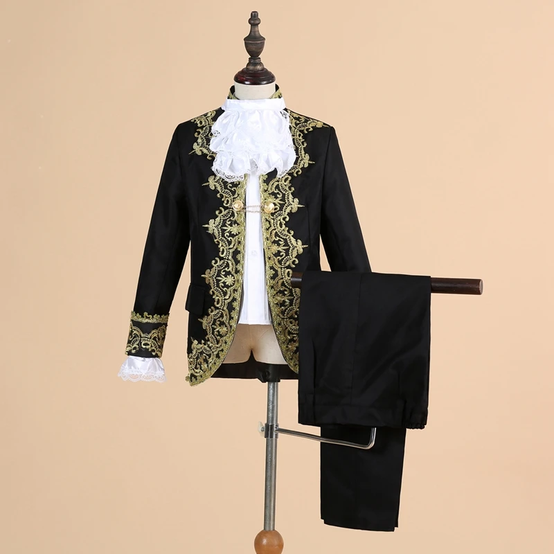 

Hip Hop Costumes Boys Jazz Jacket Prince European Court Performance Wear Dress Kids Stage Outfit Party Danicng Clothes