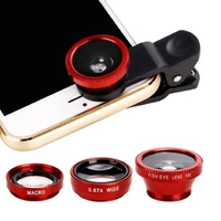 3 in 1 wide angle macro fisheye lens camera kits mobile phone fish eye lenses with clip 0 67x for iphone samsung huawei xiaomi