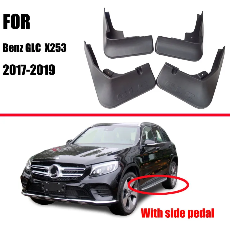 Брызговики для Benz GLC, класс X253, искусственные Брызговики от грязи, автомобильные аксессуары, автомобильный стиль, передняя и задняя части, 4 шт.