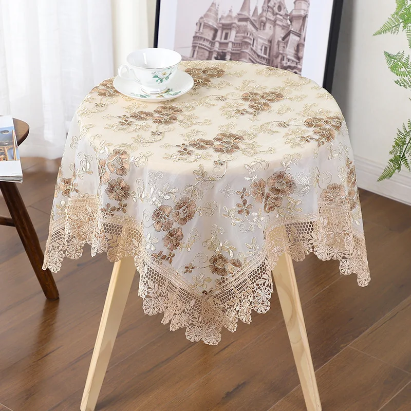 

Luxury Table Cloth Lace Embroidery Table Cover for Home Wedding Banquet Party Table Cloths Furniture Cover Home tablecloth 25045