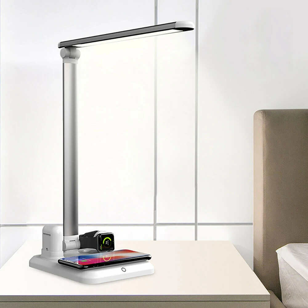 Светодиодный настольный светильник 4 в 1 беспроводной заряжаемый