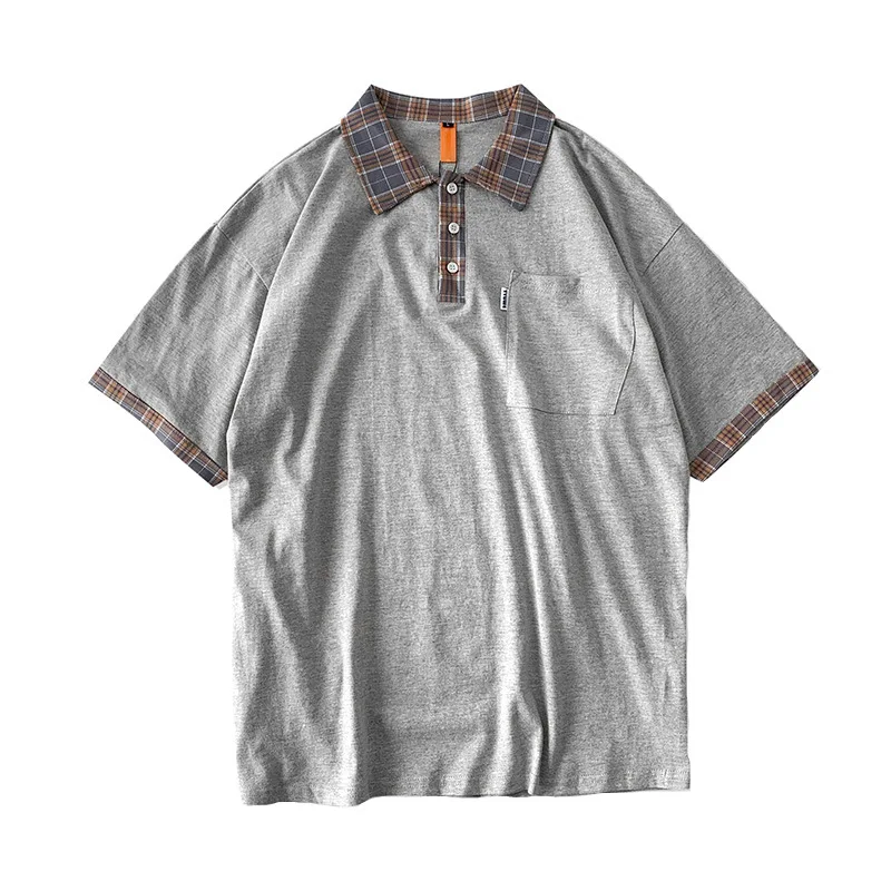 

Inspolo shirt short-sleeved T-shirt male summer trend loose student versatile couple five-minute sleeve top