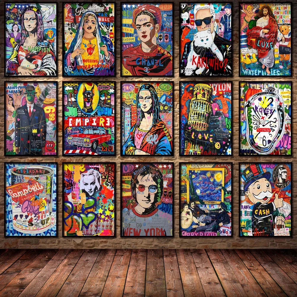 

Граффити искусство Бэнкси печать холст живопись Знаменитости Стиль офис гостиная коридор домашний декор роспись