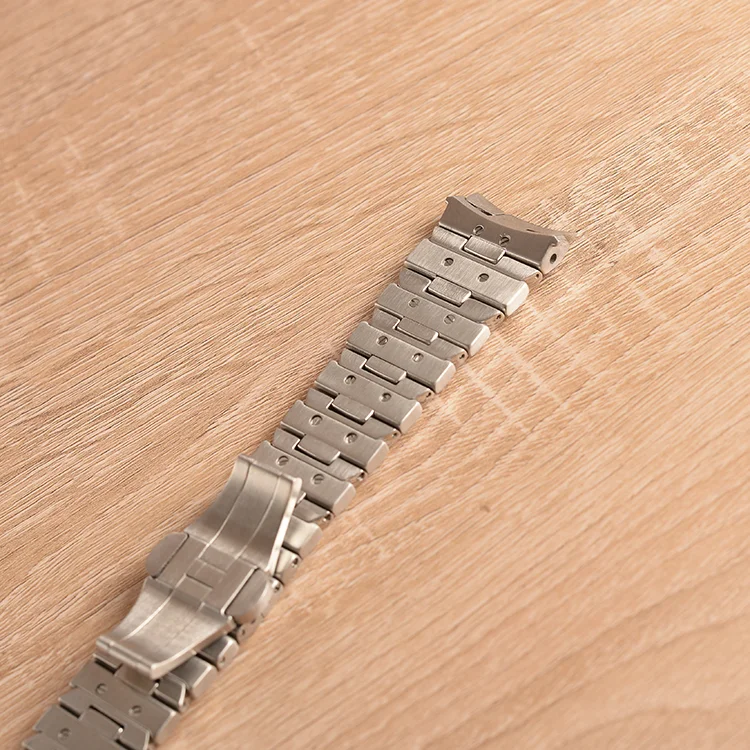 Polished Stainless Steel Watch Strap 24mm Watchband For Panerai PAM111 PAM441 Watch Band Curved Soild Metal Bracelet