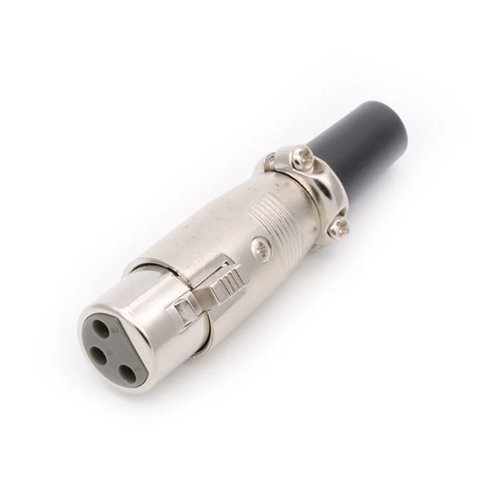 1 шт./лот 3Pin XLR штекер и гнездо микрофонного аудиокабеля разъемы металлические