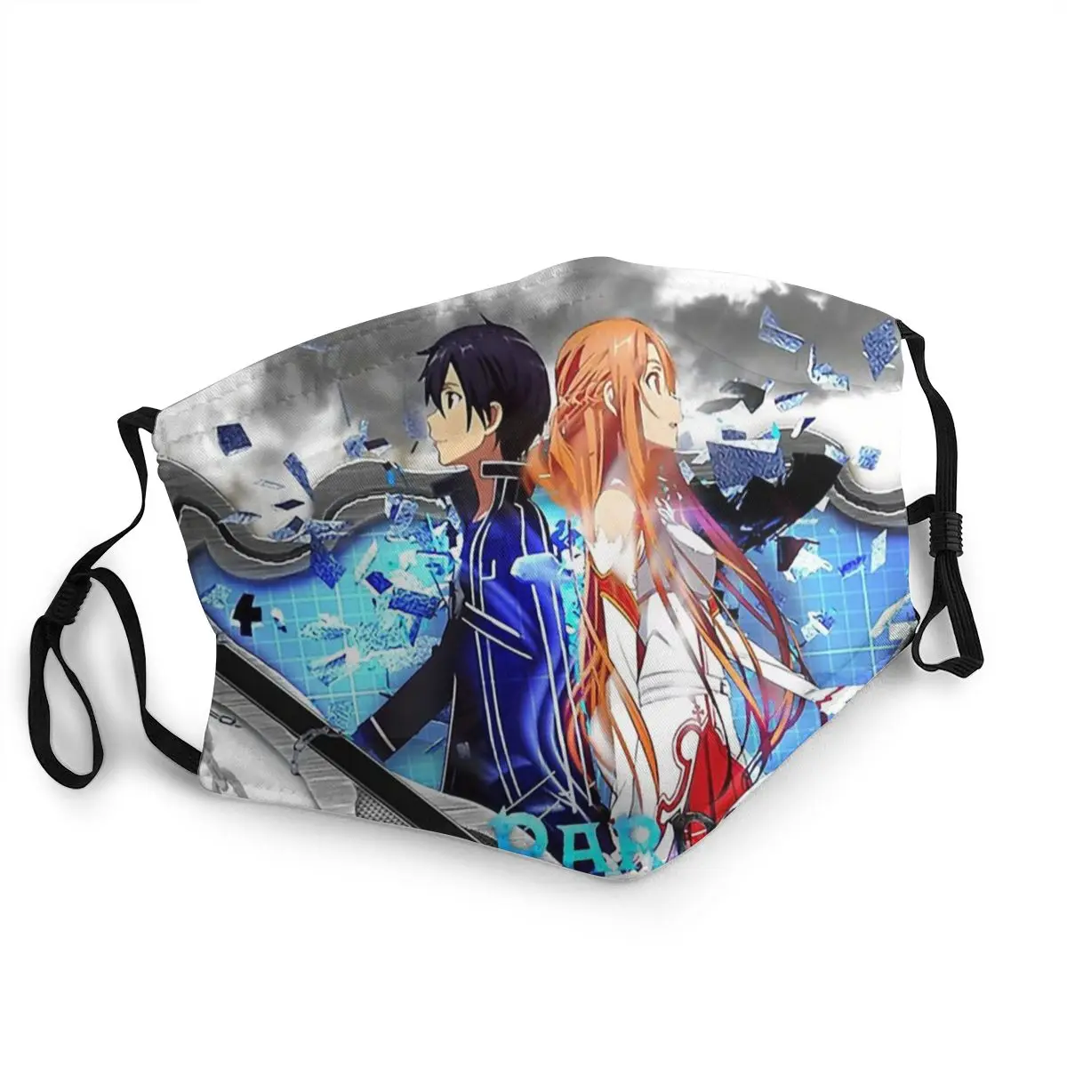 

Sword Art Online Aincrad Kirito Asuna Yuuki Yui Anime Mascarilla Masque Reutilizables Lavables Face Mask Cool Mascherina