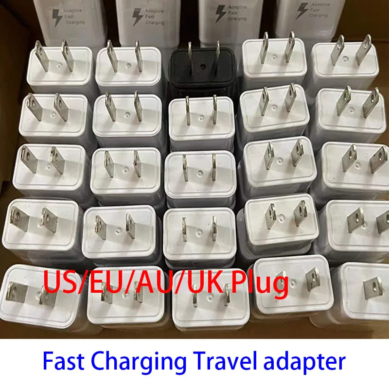 

100pcs/lot Original 9V-1.67A 5V 2A US/EU/AU/UK Plug Fast Charging Travel adapter Wall Fast Charger For S6 S7 S8 S9 plus Note 8 9
