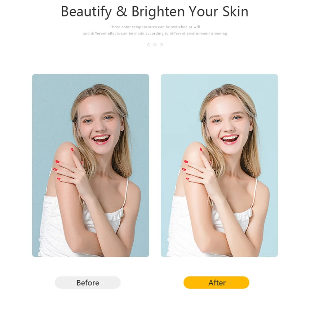 Светодиодный кольцевой светильник для фотосъемки 8 дюймов с зажимом сотового