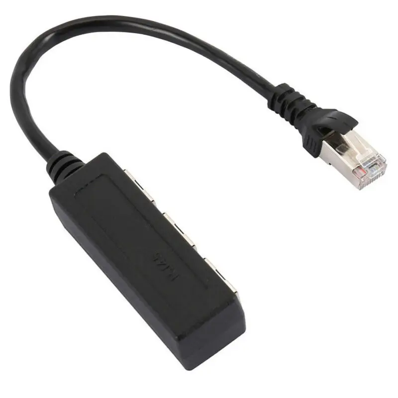 

1* RJ45 Ethernet Cable Adapter Splitter Male To Female Port LAN Network Plug ABS