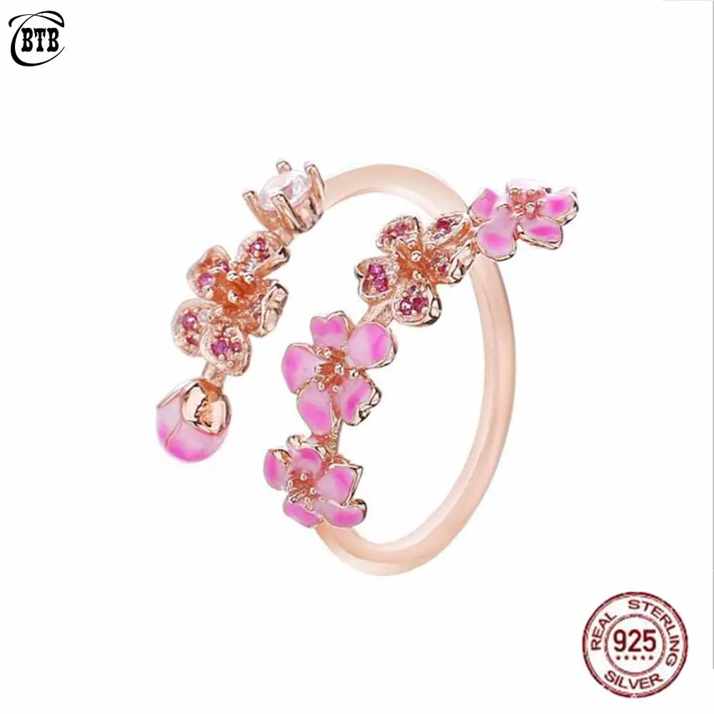 New 925 Sterling Silver Telescopic Bracelet Woman Bangle Fit DIY Beads Charm Rose Gold Fine Jewelry Gift For Female
