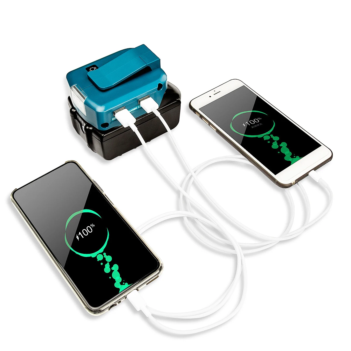 2 usb port phone charger adapter battery adapter for makita 14 4v 18v lithium ion battery battery converter with led free global shipping