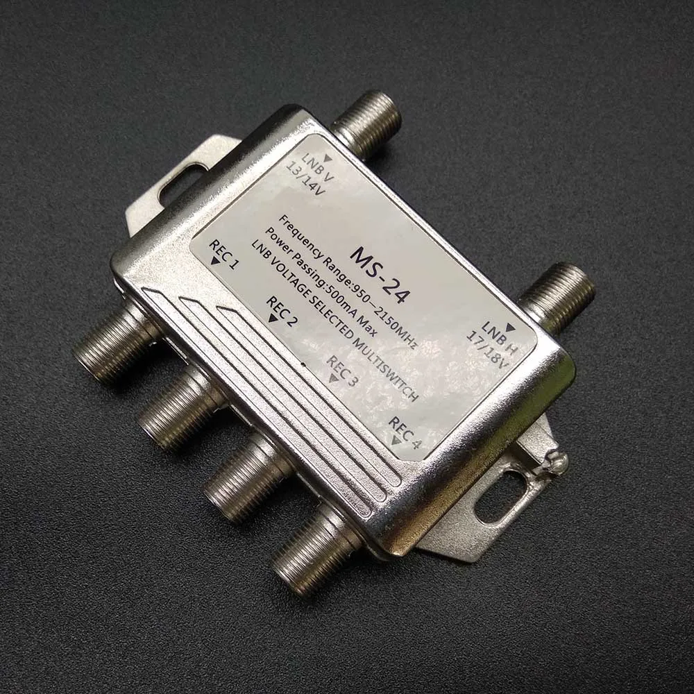 2 в 4 Выход DiSEqC 4x2 Переключатель спутникового сигнала Multiswitch LNB напряжение
