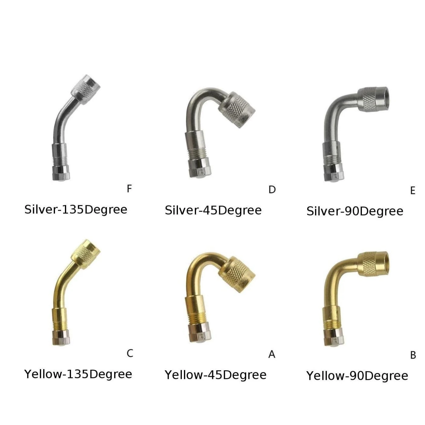 Латунный воздушный клапан расширения 45 градусов желтый адаптер автомобильный