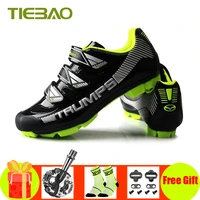 tiebao cycling shoes spd pedals men mountain bike shoes racing self locking breathable athletic bicycle riding chaussure vtt