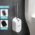 Роскошная подвесная щетка для унитаза, настенная силиконовая Золотая щетка для унитаза Ecoco, чистящая гигиеническая туалетная щетка набор аксессуаров для ванной комнаты DE50MT