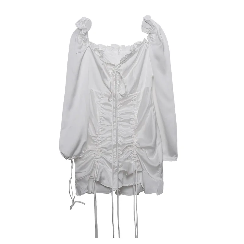 Летние женские милые белые/черные однотонные повседневные асимметричные