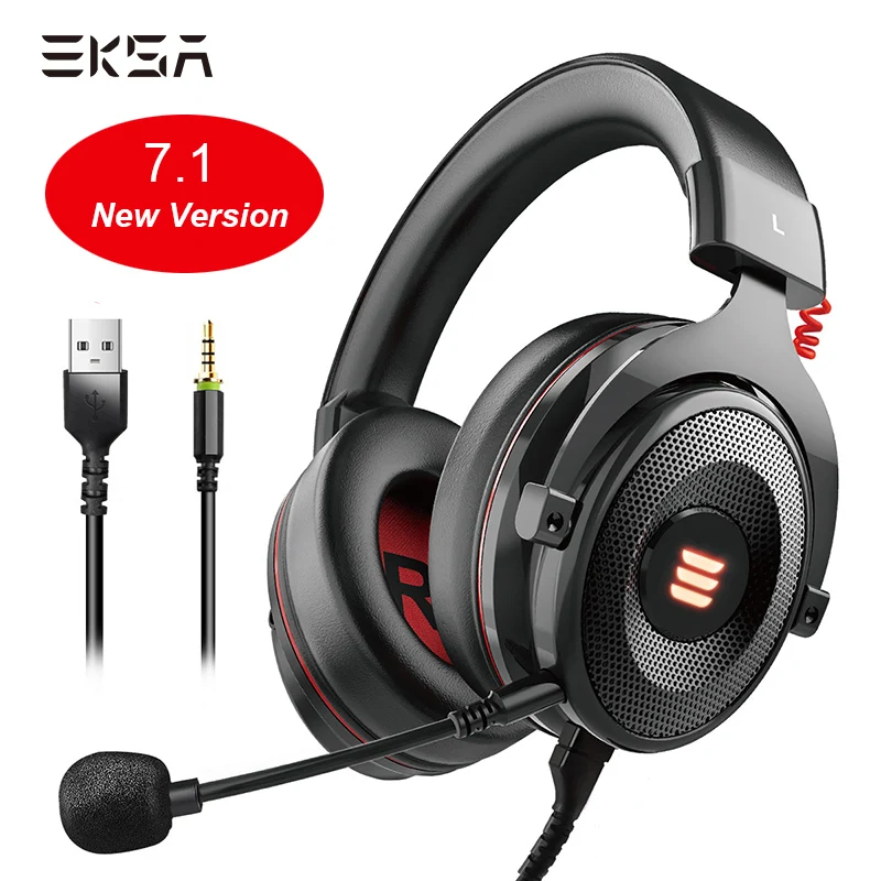 Игровая гарнитура EKSA E900 PRO Gamer 7 1 проводные Игровые наушники с объемным звуком и