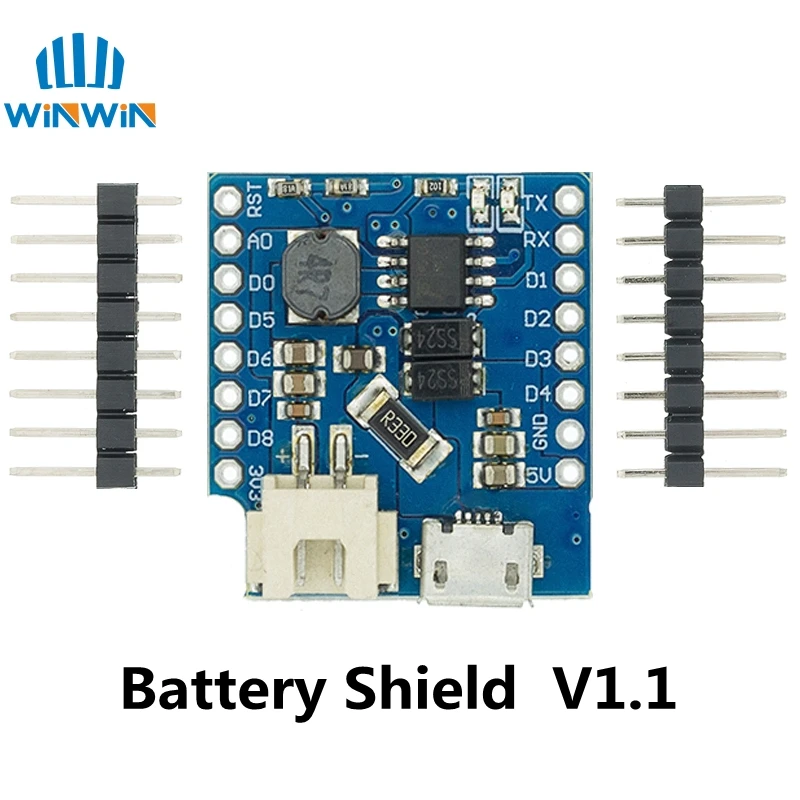 Защита аккумулятора V1.1.0 V1.2.0 Для WEMOS D1 mini зарядка и усиление одной литиевой