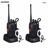 2pcs vhfuhf bf 888s portable fm transceiver rechargeable walkie talkie in two senses 5w 2 way ham radio comunicador