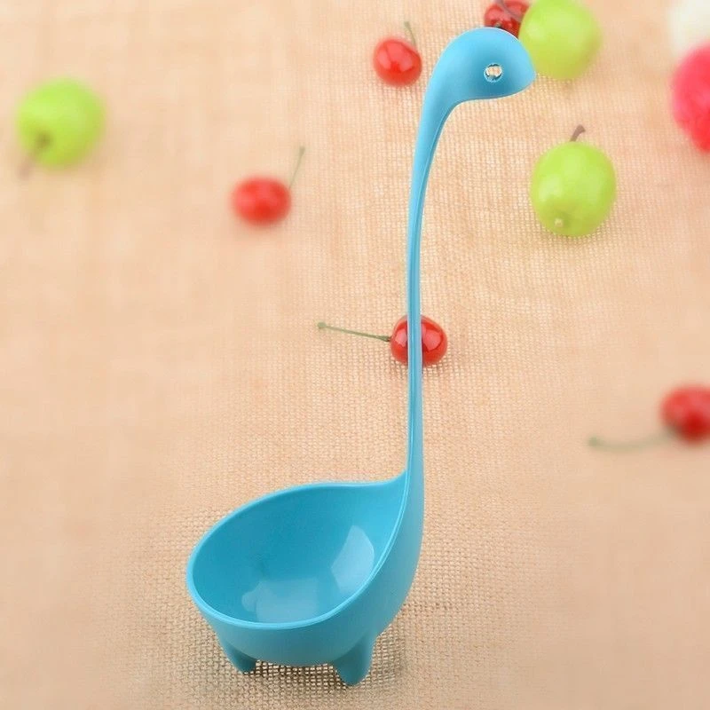 3 PCS Kitchen Supplies Dinosaur Spoons Soup Loch Ness Ladle Long Handle Spoon