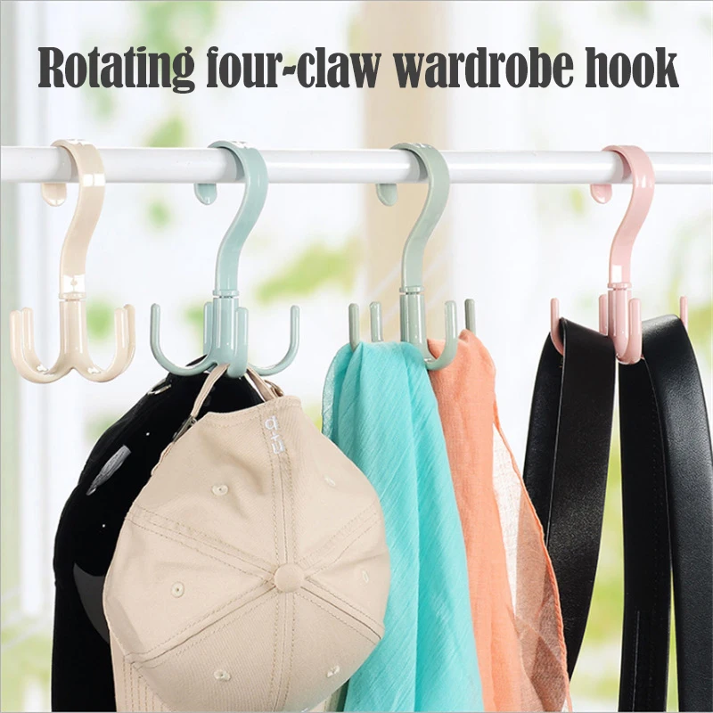 

Space Saving Bag Holder Bag Hanger Wardrobes Clothes Rack Degree Rotation Shoes Belt Scarf Hanging Rack Kitchen Pot Pan Hanger