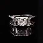 Кольца мужские с муассанитом, ювелирные изделия из серебра 925 пробы с платиновым покрытием, изящные кольца с алмазным испытателем, 1-2 карата D цвета
