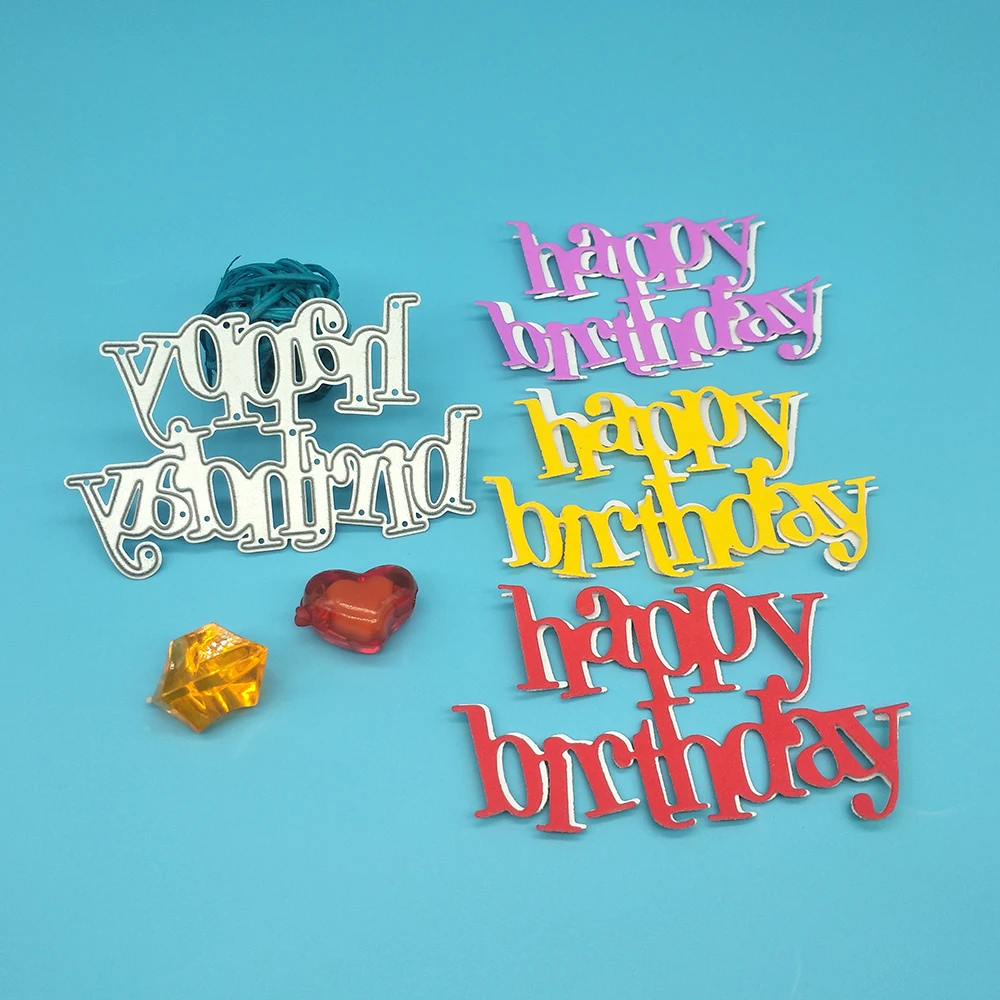 

Happy birthday, birthday greetings, metal die-cut paper crafts, scrapbooks, cardboard, photo albums, greeting cards DIY
