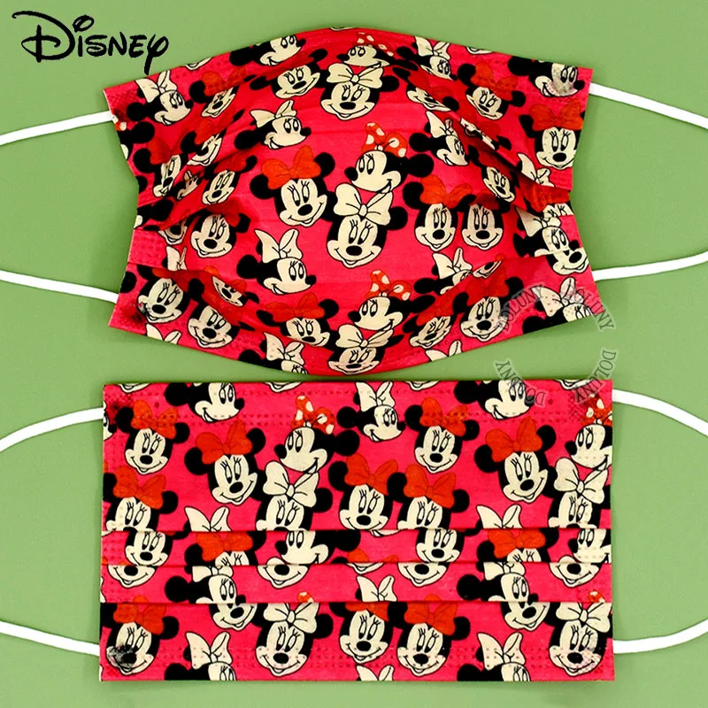 

Disney Adult Disposable Mask Red Minnie Cartoon Anime Protective Face Shield Mask Unisex 3-Ply Ear Loop Face Cover For Man Lady