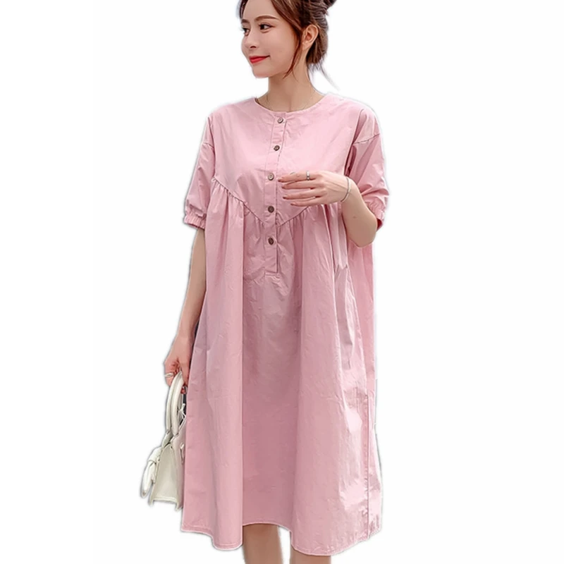 

Summer Women Dress Vestidos Casuales Maternity Dresses Women Pregnancy Dress Vestido Pink Pregnancy Clothes Maternity Clothes