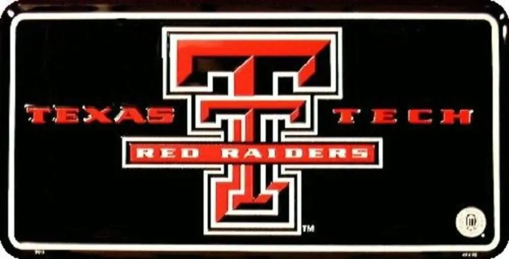 

Жестяной знак для номерного знака Texas Tech 6x12 дюймов