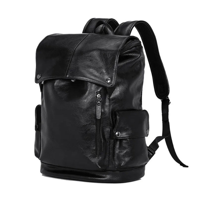 Fashion Men Backpack High Quality PU Leather Travel Bag Man Large Capacity Teenager Male Mochila Laptop Backpacks | Багаж и сумки