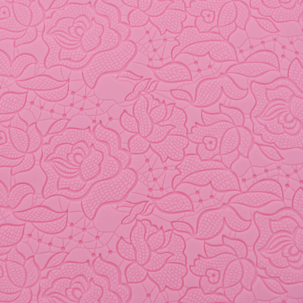 Кружевной силиконовый коврик в виде Розы сделай сам помадка сахарная мастика