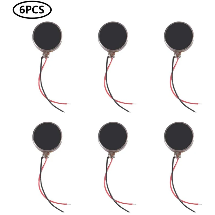 6 шт. 10x2,7 мм мини-двигатель постоянного тока 3 в 85 мА 12000 об/мин плоский кнопочный микро-вибрирующий двигатель постоянного тока для электронных игрушек «сделай сам»