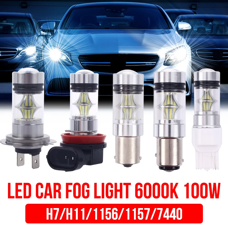 Светодиодсветодиодный Противотуманные фары высокой мощности H7/H11/1156/1157/7440 100