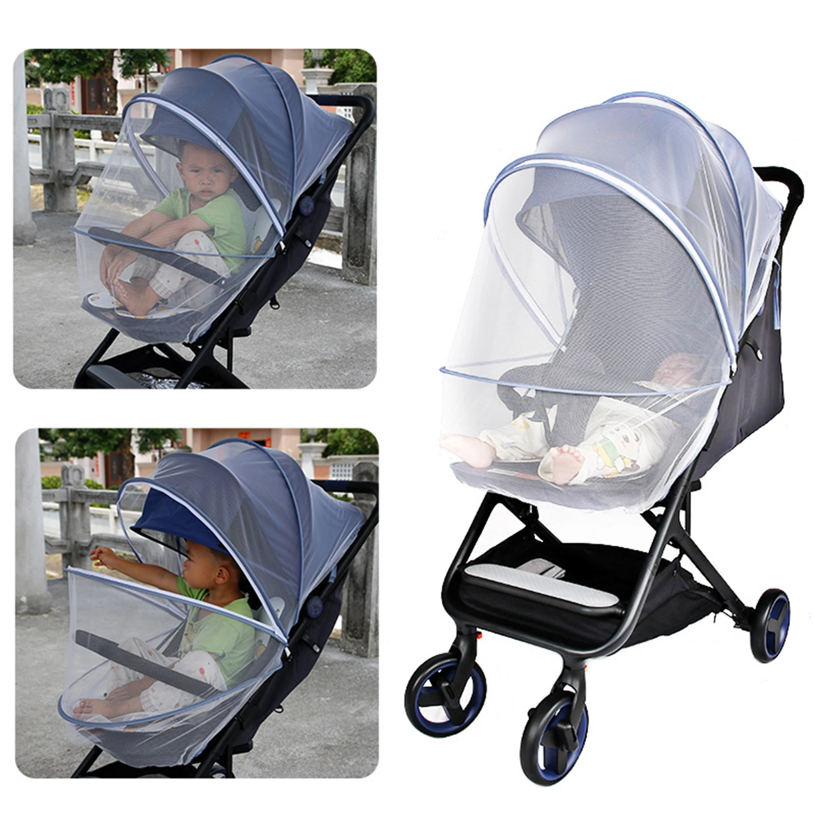 

Baby Stroller Pushchair Breathable Mosquito Insect Shield Net Safe Infants Protection Mesh Stroller Accessories Mosquito Net