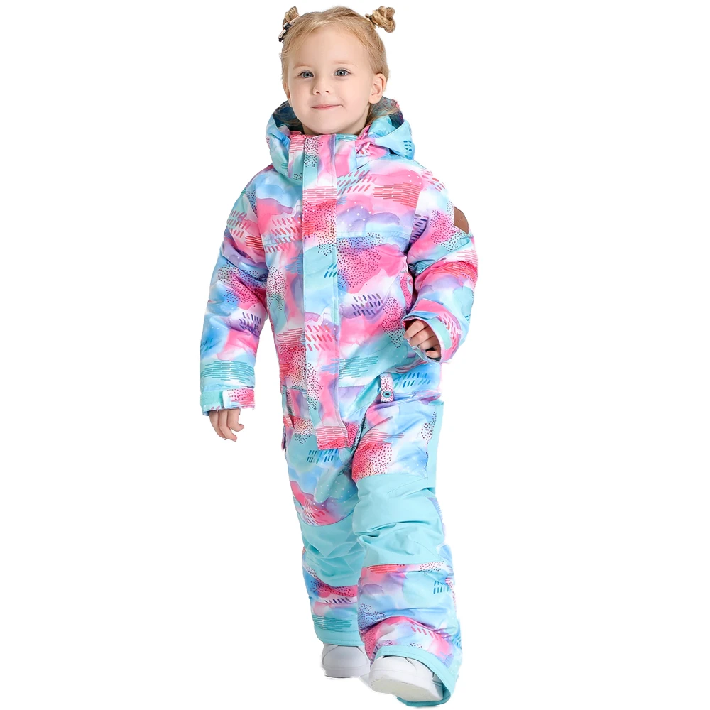 GSOU зимний комбинезон для катания на лыжах детский лыжный костюм девочек