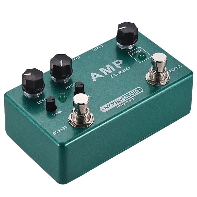 

Mosky Amp турбо Гитара педаль эффектов 2 в 1 Boost Overdrive Effects True Bypass