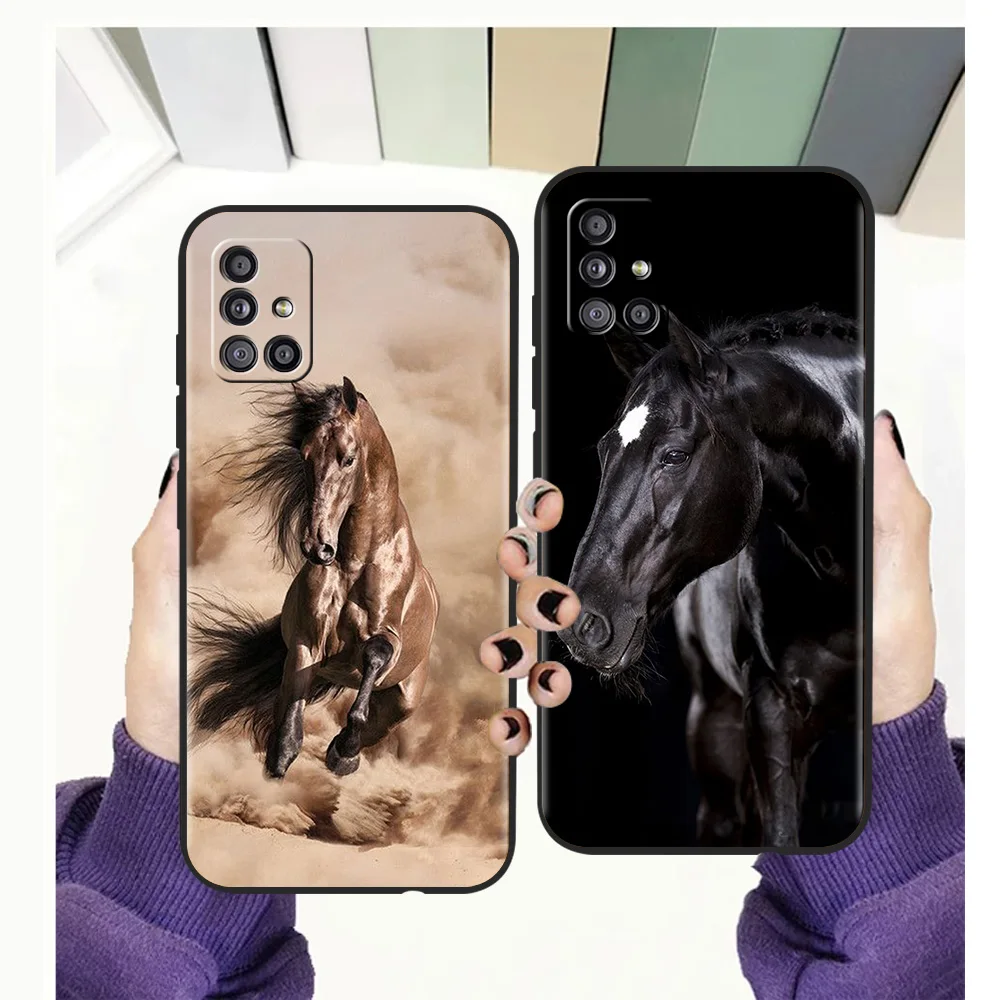 

Running Horse Phone Case for Samsung Galaxy A51 A71 A32 A52 A13 A22 M31 M21 M22 5G 2021 A01 A11 A21S A31 A41 Soft Shell Cover