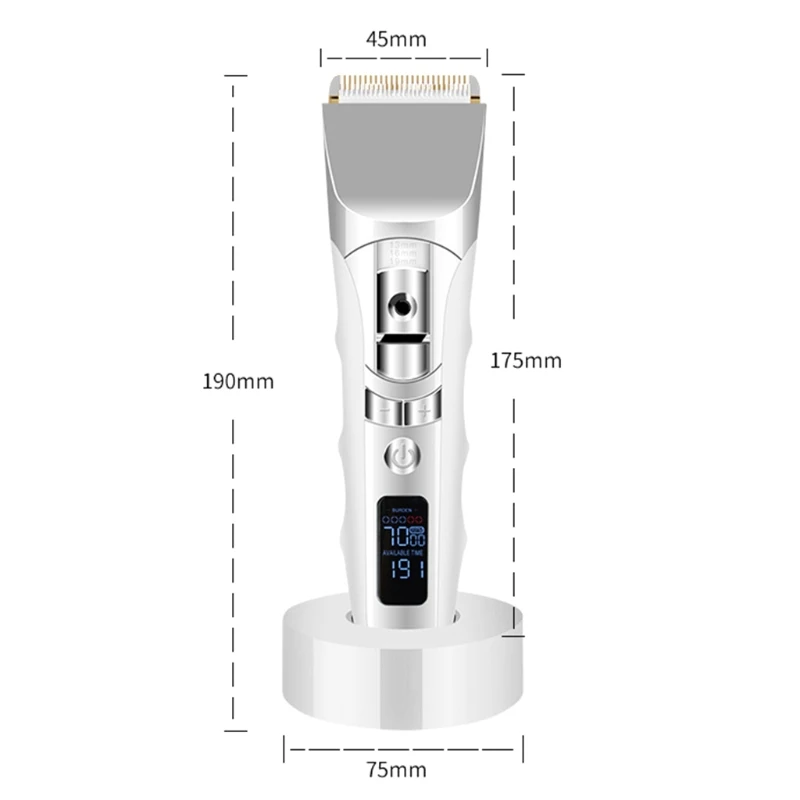 

LCD display electric men's hair clipper