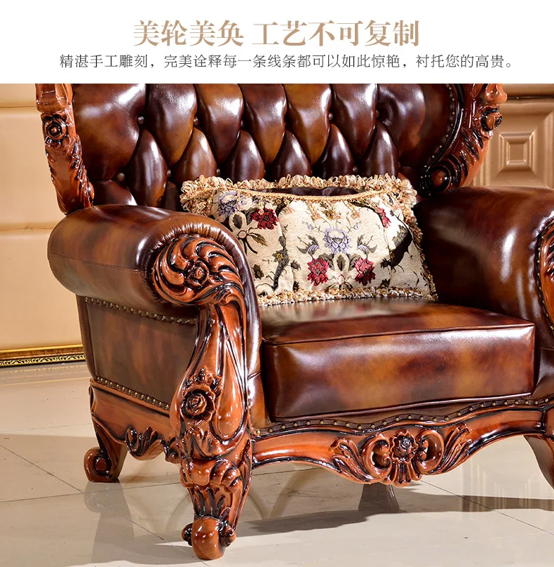 Диван для гостиной, диван, натуральная кожа, диван cama puff asiento chesterfield, деревянный, sala