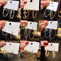 big hoop earrings for women exaggerated personality circle earring gold silver color fashion simple jewelry accessories