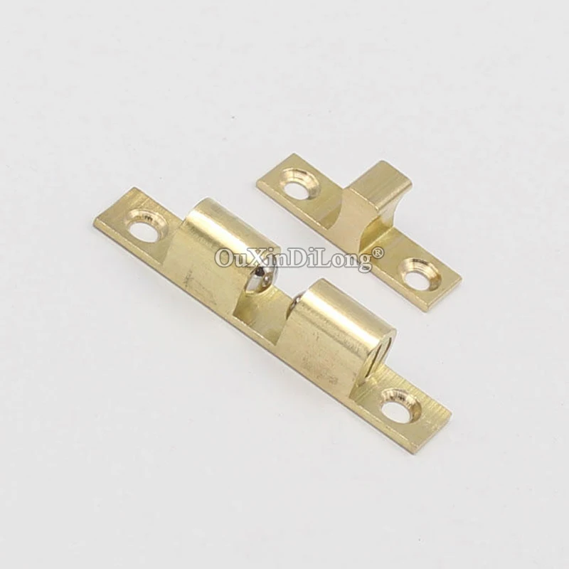 BRAND NEW 10PCS 60mm Pure Brass Cupboard Drawer Cabinet Double Ball Catch Door Latch Touch Beads | Обустройство дома