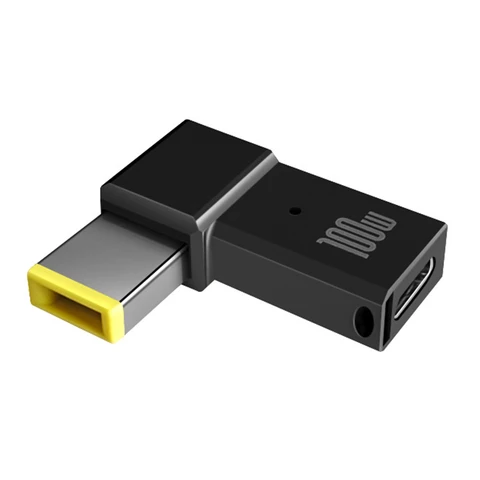 Адаптер PD 100 Вт USB Type C «Мама»-«папа» постоянного тока для Lenovo Thinkpad USB-C, кабель для быстрой зарядки, квадратный переходник PD, шнур питания