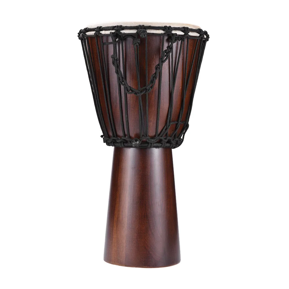 

Professional 10" African Djembe Hand Bongo Drum Percussion Music Instrument Select Hardwood Body Goatskin Head