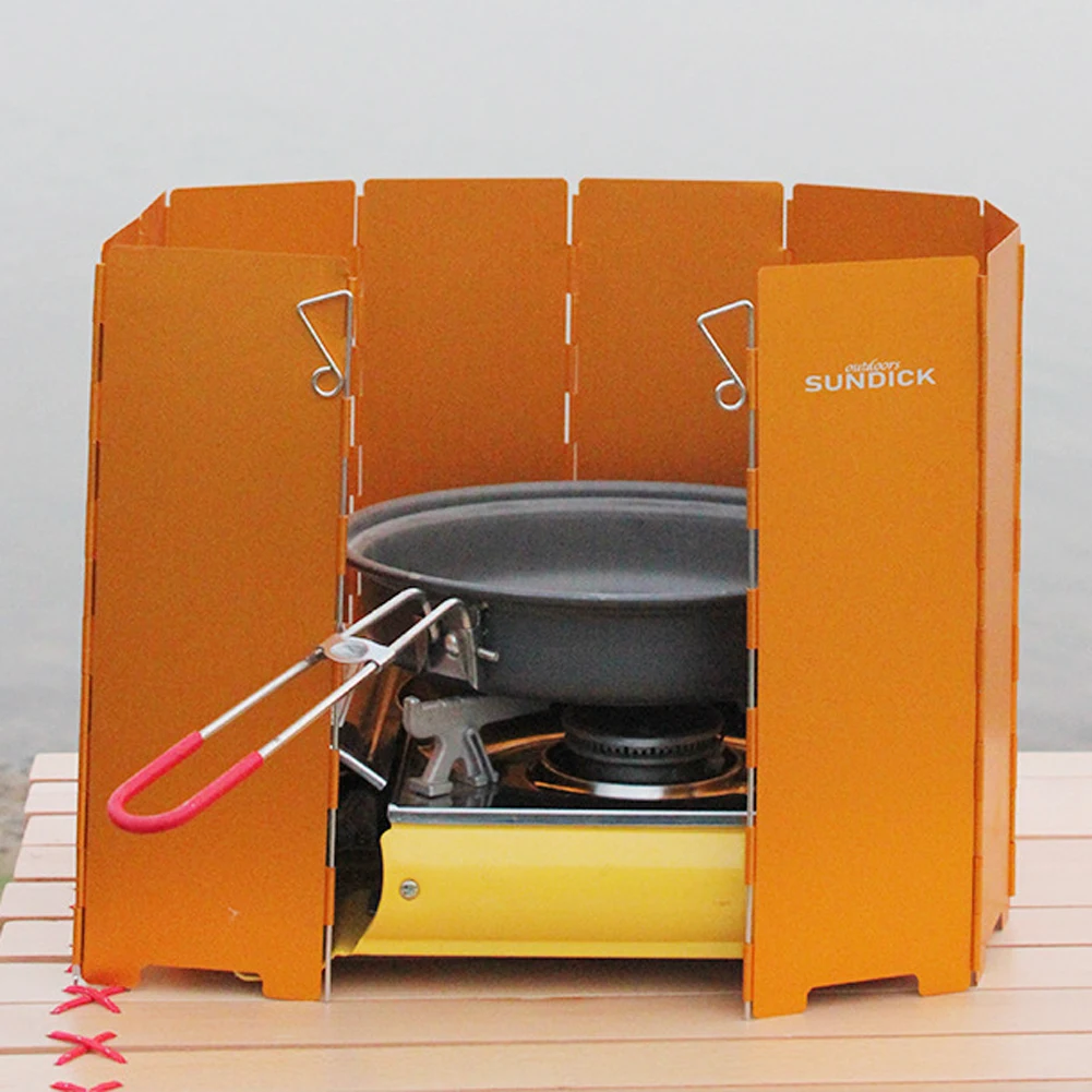 Открытый Пикник газа горелки ветрозащитный щит застрявшие газы печи лобовое